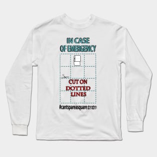 2020 Toilet Paper Crisis Cut Dotted Line Spare a Square Long Sleeve T-Shirt